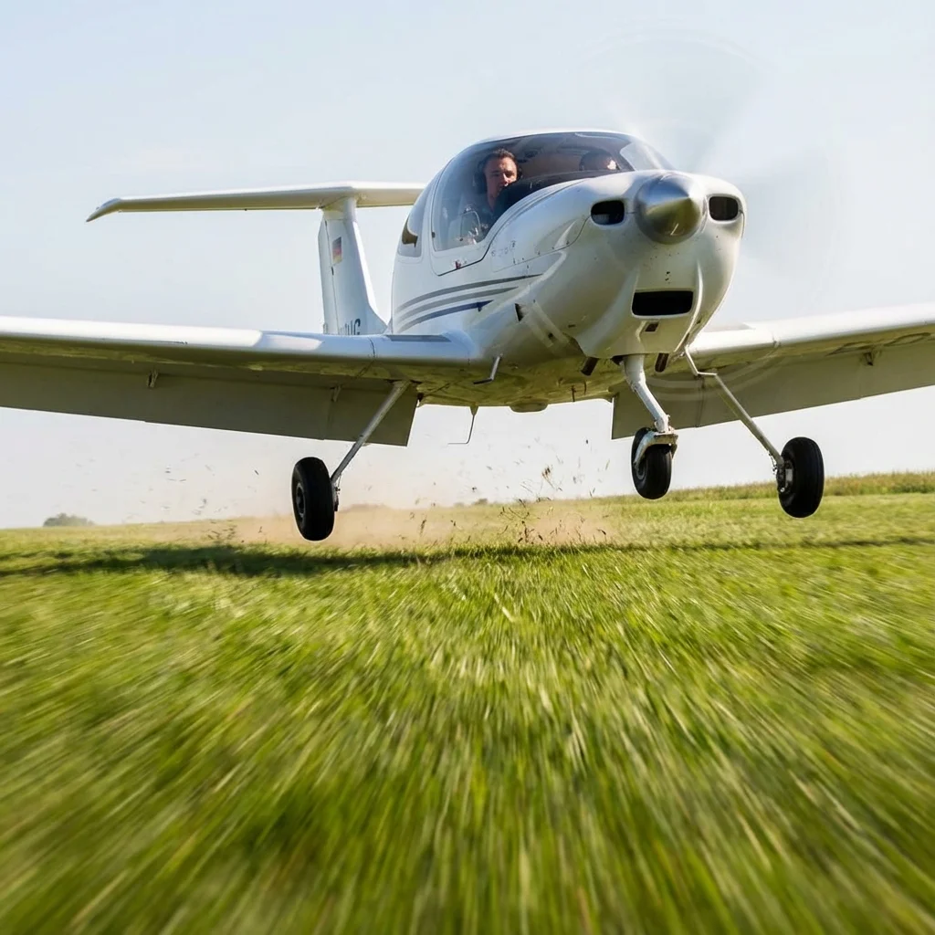 DA40 aircraft landing
